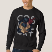 Kosmische Katze Sweatshirt (Vorderseite)