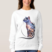 Kosmische Katze Sweatshirt (Vorderseite)