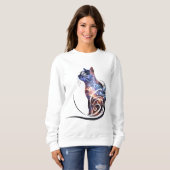 Kosmische Katze Sweatshirt (Vorne ganz)