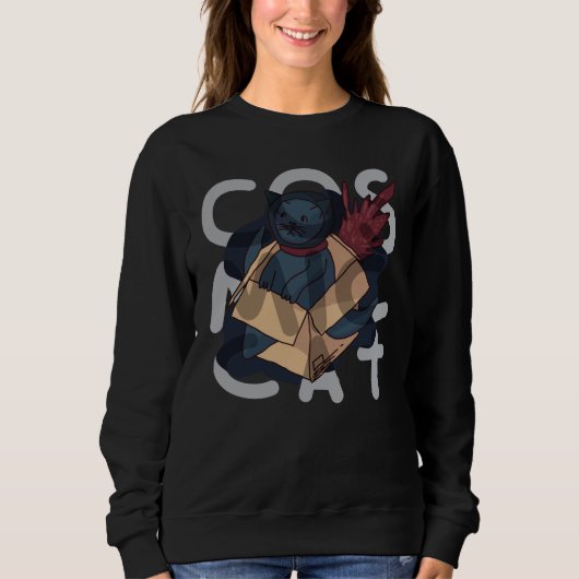 Kosmische Katze Sweatshirt (Vorderseite)