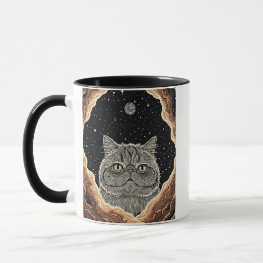 Kosmische Katze Tasse (Links)