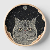 Kosmische Katze Uhr (Vorderseite)