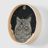Kosmische Katze Uhr (Winkel)