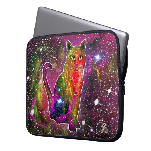 Kosmische Katze Zeta Electronics Bag Laptopschutzhülle (Vorderseite Links)