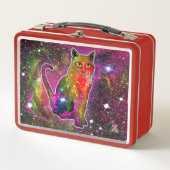Kosmische Katze Zeta Metal Lunchbox (Vorderseite)