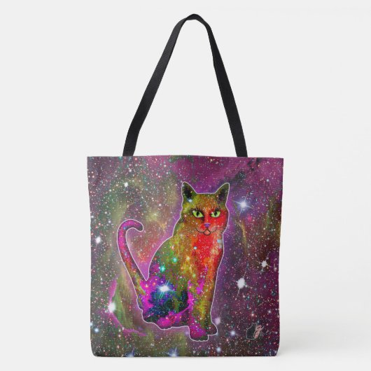 Kosmische Katze Zeta Tasche (Vorderseite)