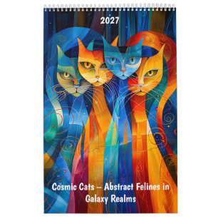Kosmische Katzen – Abstrakte Feliden in galaktisch Kalender