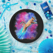 Kosmische Katzen Funny Outway T-Shirt Galaxy Kitty Pappteller (Party)