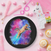 Kosmische Katzen Funny Outway T-Shirt Galaxy Kitty Pappteller (Party)