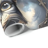 Kosmische Katzen Geschenkpapier (Rolleneckpunkt)