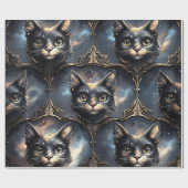 Kosmische Katzen Geschenkpapier (Flach)