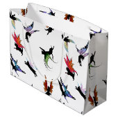 Kosmische Katzen Große Geschenktüte (Rückseite Schrägansicht)