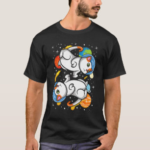 Kosmische Katzen im Weltraumatlantik für Katzen T-Shirt