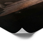 Kosmische Katzen-Sternen-Fenster Poster (Ecke)