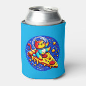 Kosmische Katzenastronautensticker - Funny Space P Dosenkühler (Kanne Vorderseite)