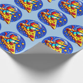 Kosmische Katzenastronautensticker - Funny Space P Geschenkpapier (Ecke)
