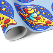 Kosmische Katzenastronautensticker - Funny Space P Geschenkpapier (Rolleneckpunkt)