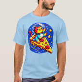 Kosmische Katzenastronautensticker - Funny Space P T-Shirt (Vorderseite)