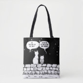 Kosmische Katzenperspektive Lustige Katzenkunst Tasche (Vorderseite)