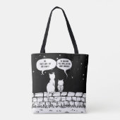 Kosmische Katzenperspektive Lustige Katzenkunst Tasche (Rückseite)