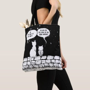 Kosmische Katzenperspektive Lustige Katzenkunst Tasche