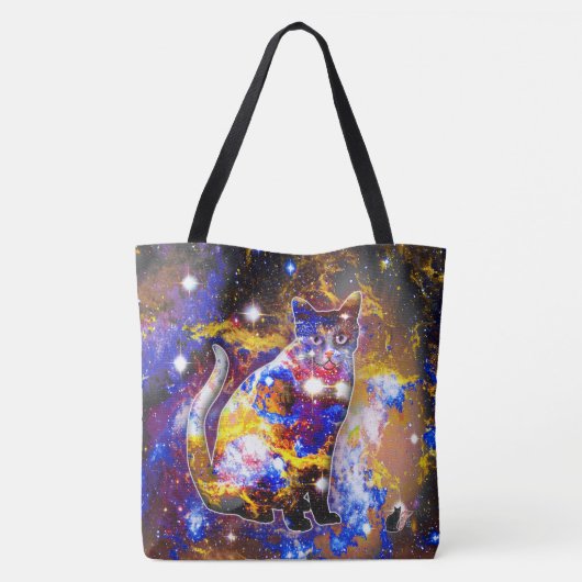 Kosmische Katzenpsi Tasche (Rückseite)