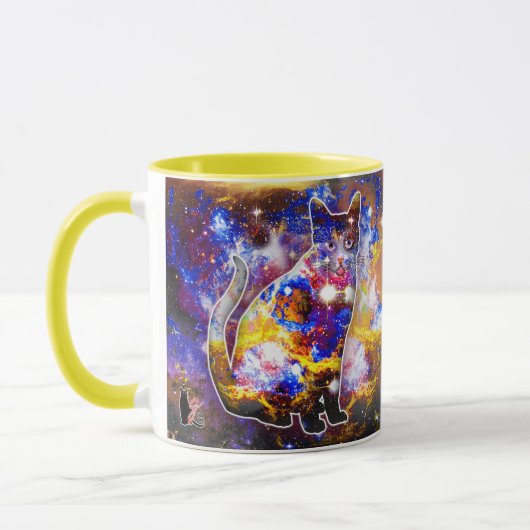 Kosmische Katzenpsi Tasse (Links)