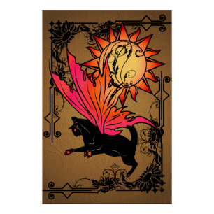 Kosmische KatzenSun Poster