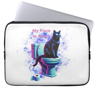 Kosmische Katzentoilette - Surreal Vaporwave Art Laptopschutzhülle
