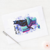 Kosmische Katzentoilette - Surreal Vaporwave Art Rechteckiger Aufkleber (Umschlag)