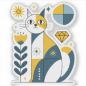 Kosmische Kitty Aufkleber (Vorderseite)