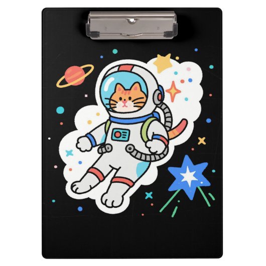 Kosmische Kitty: Paws im Orbit Klemmbrett (Vorderseite)