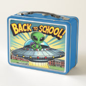 Kosmische Klassenräume öffnen Metall Brotdose (Rückseite)