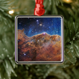 Kosmische Klippen Carina-Nebel Weltraum Webb-Teles Ornament Aus Metall