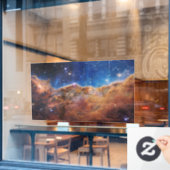 Kosmische Klippen Carina Nebula Weltraum-Webkop Te Fensteraufkleber (Café-Fenster)