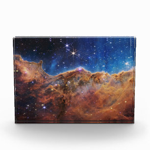 Kosmische Klippen Carina Nebula Weltraum-Webkop Te Fotoblock