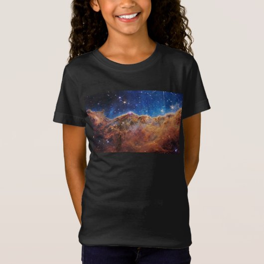 Kosmische Klippen Carina Nebula Weltraum-Webkop Te T-Shirt (Vorderseite)
