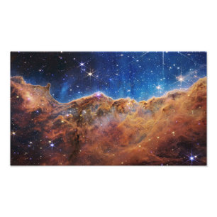 Kosmische Klippen im Carinanebel James Webb Fotodruck