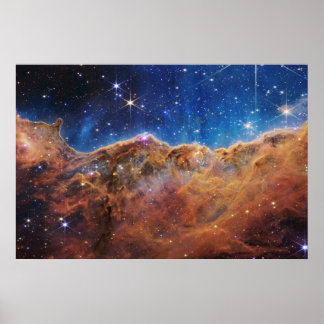 Kosmische Klippen im Carinanebel Poster