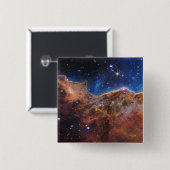 Kosmische Klippen in Carina Nebula Space NASA Webb Button (Vorne & Hinten)