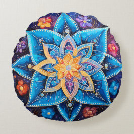 Kosmische Konstellation Rundes Kissen