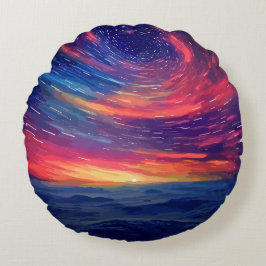 Kosmische Konstellation Rundes Kissen