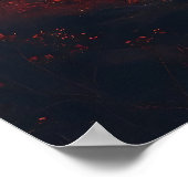 Kosmische Kontemplation Feuer Wirbel Poster (Ecke)