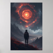 Kosmische Kontemplation Feuer Wirbel Poster (Vorne)