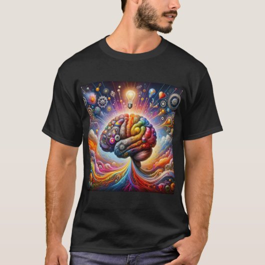 Kosmische Kreativität entfesselt: Power des Gehirn T-Shirt (Vorderseite)