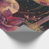 Kosmische Kristallberingte Planeten-Fantasy-Kunst  Geschenkpapier (Ecke)