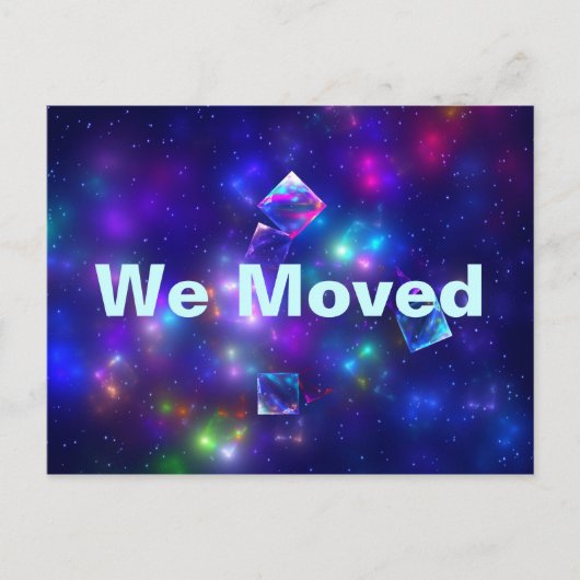 Kosmische Kuben Ankündigungspostkarte (Vorderseite)