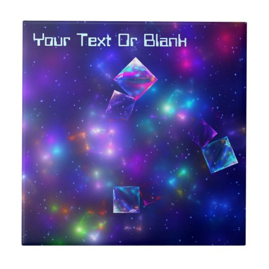 Kosmische Kuben Fliese (Vorderseite)