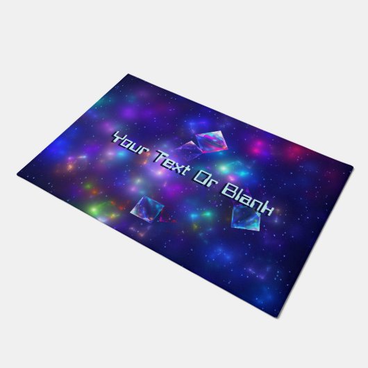 Kosmische Kuben Fußmatte (Schrägansicht)
