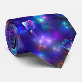 Kosmische Kuben Krawatte (Gerollt)